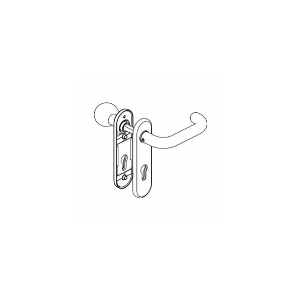 Wechselgarnitur Dr&uuml;cker Knauf Profilzylinder Edelstahl D120 WSG (K165) S OGL